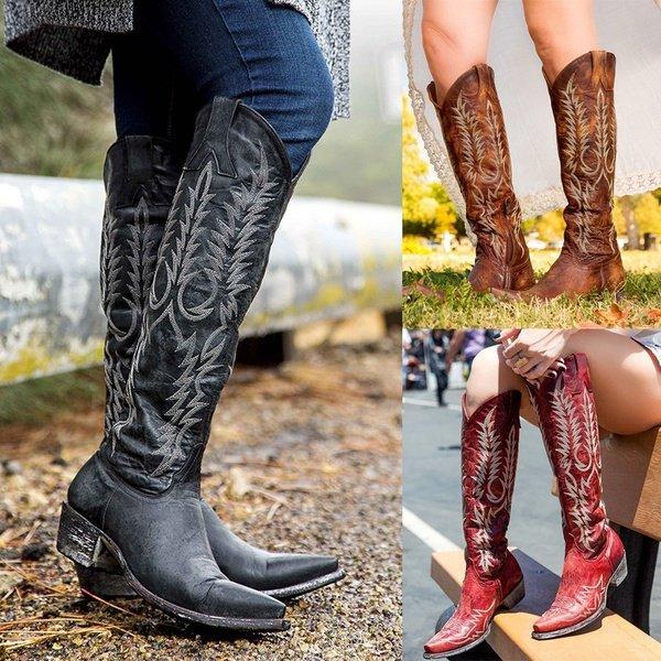 Women Mid-calf Vintage Boot Shoes