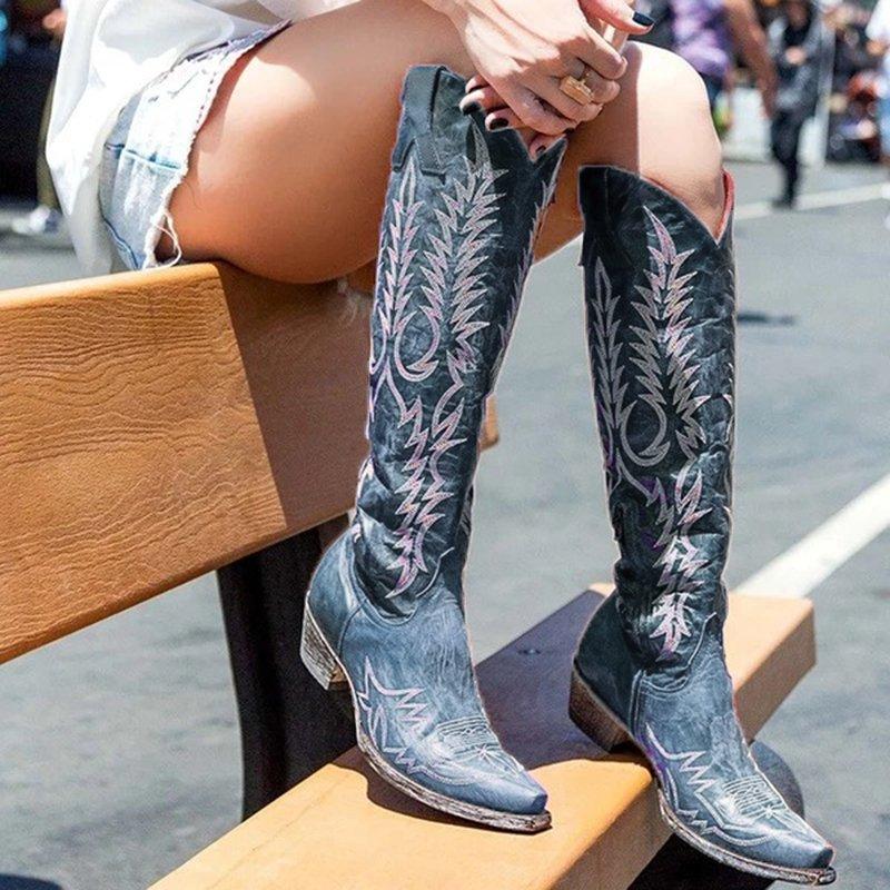 Women Mid-calf Vintage Boot Shoes